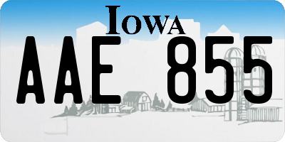 IA license plate AAE855