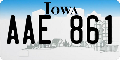 IA license plate AAE861