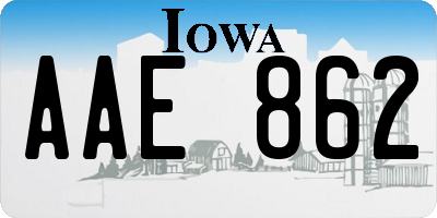 IA license plate AAE862