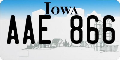 IA license plate AAE866