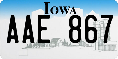 IA license plate AAE867