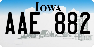 IA license plate AAE882