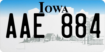 IA license plate AAE884