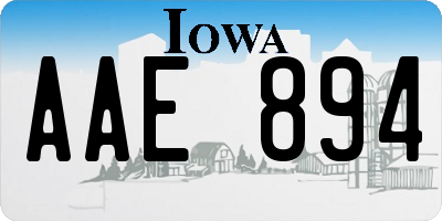 IA license plate AAE894