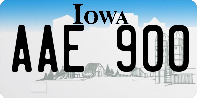 IA license plate AAE900