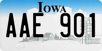 IA license plate AAE901