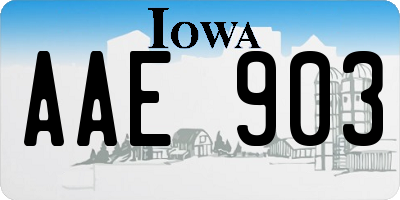IA license plate AAE903
