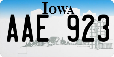 IA license plate AAE923