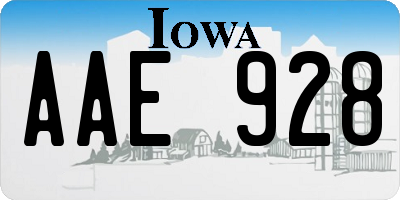 IA license plate AAE928