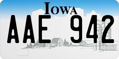 IA license plate AAE942