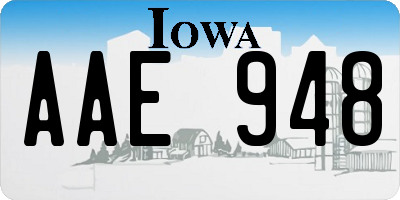 IA license plate AAE948
