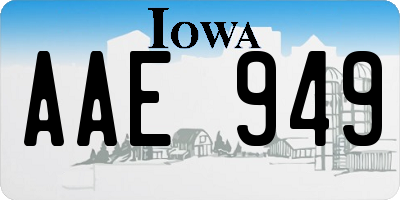 IA license plate AAE949