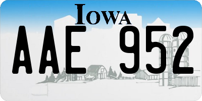 IA license plate AAE952