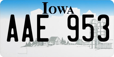 IA license plate AAE953