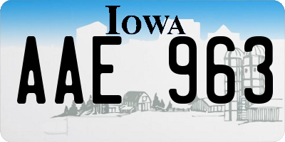 IA license plate AAE963