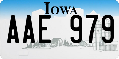 IA license plate AAE979