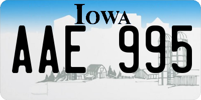 IA license plate AAE995