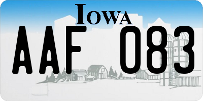 IA license plate AAF083