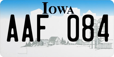 IA license plate AAF084