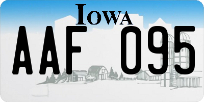 IA license plate AAF095