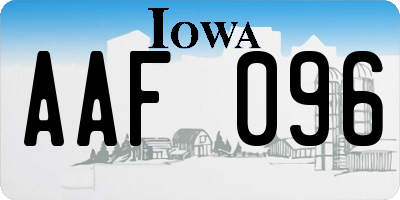 IA license plate AAF096