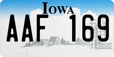 IA license plate AAF169