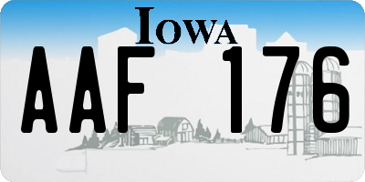 IA license plate AAF176