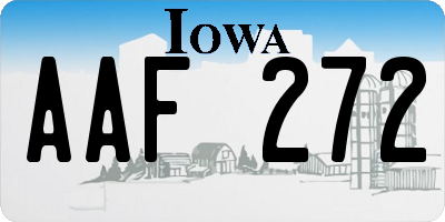 IA license plate AAF272