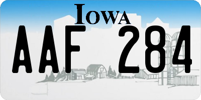 IA license plate AAF284