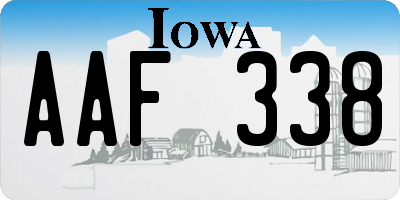 IA license plate AAF338