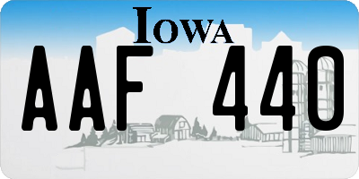 IA license plate AAF440