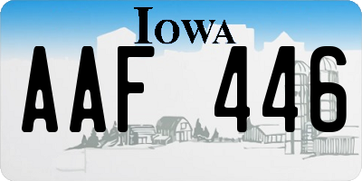 IA license plate AAF446