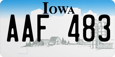 IA license plate AAF483