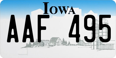 IA license plate AAF495