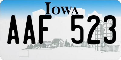 IA license plate AAF523