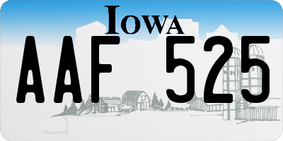 IA license plate AAF525