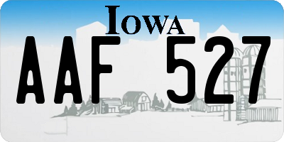 IA license plate AAF527