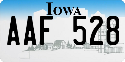 IA license plate AAF528