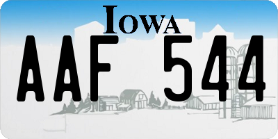 IA license plate AAF544