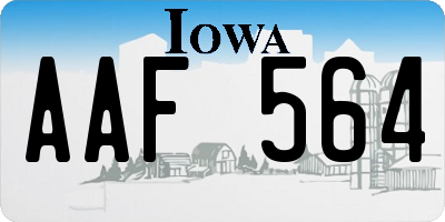 IA license plate AAF564