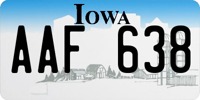 IA license plate AAF638