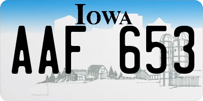 IA license plate AAF653