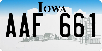 IA license plate AAF661