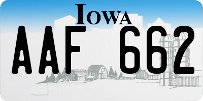IA license plate AAF662