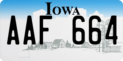 IA license plate AAF664