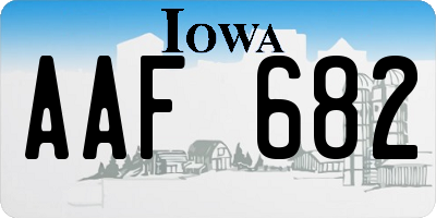 IA license plate AAF682