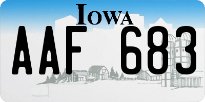 IA license plate AAF683