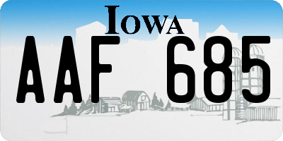 IA license plate AAF685