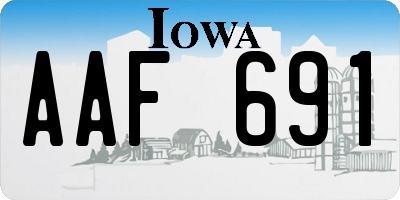 IA license plate AAF691