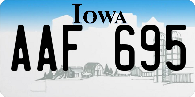 IA license plate AAF695